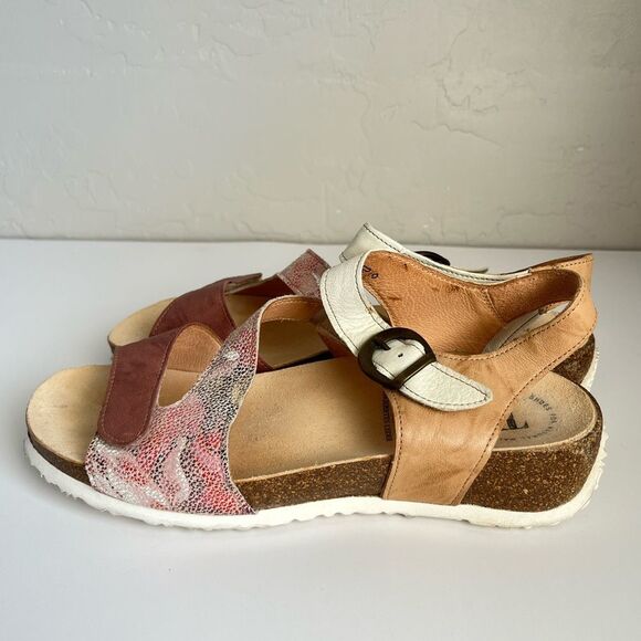 Think! Tanisha Leather Adjustable Strap Comfort Sandals Size EU 39 US 8 - Picture 3 of 8